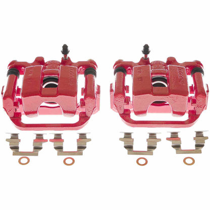 PowerStop Power Stop 17-19 Nissan Leaf Rear Red Calipers - Pair S6696
