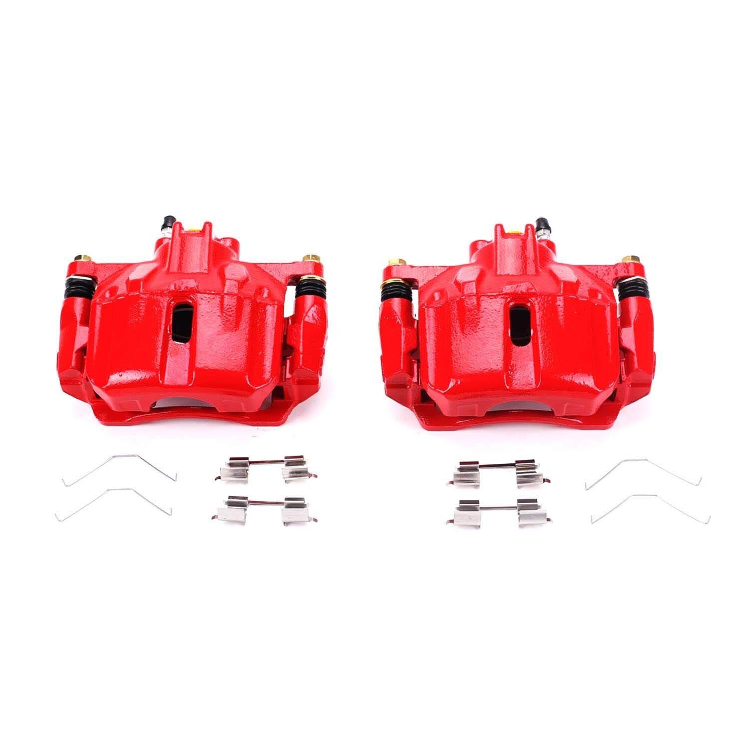 PowerStop Power Stop 12-15 Honda Civic Front Red Calipers w/Brackets - Pair S6764