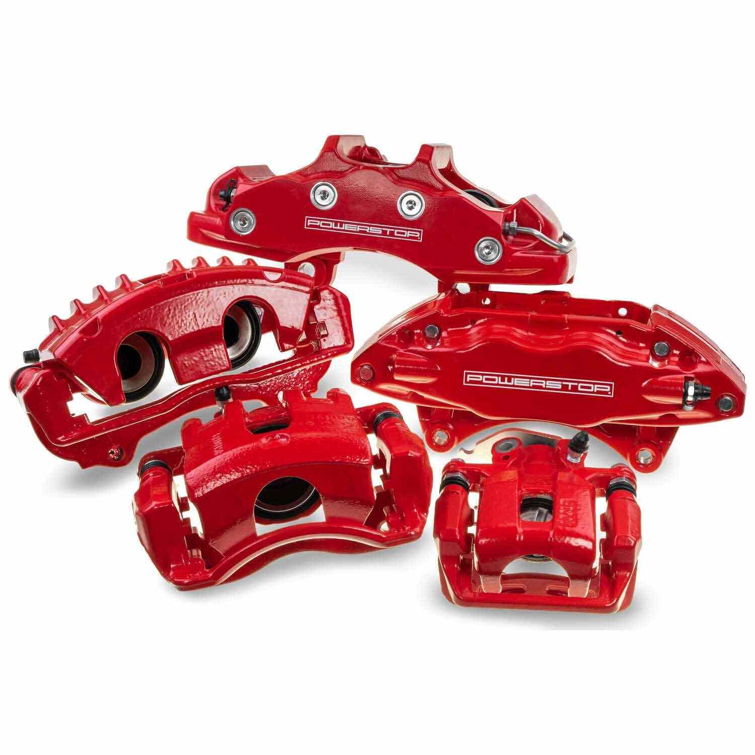 PowerStop Power Stop 12-17 Hyundai Accent Front Red Calipers w/Brackets - Pair S6794