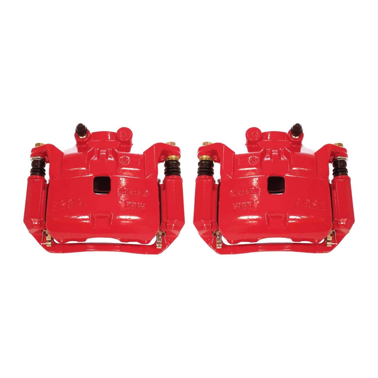 PowerStop Power Stop 12-18 Nissan Versa Front Red Calipers w/Brackets - Pair S6860