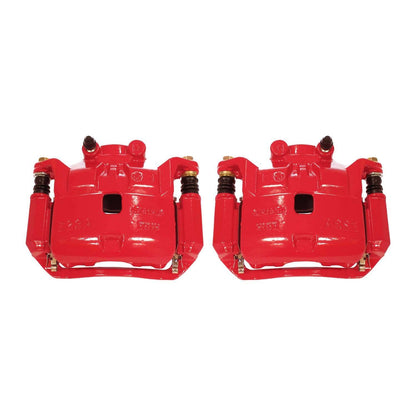 PowerStop Power Stop 12-18 Nissan Versa Front Red Calipers w/Brackets - Pair S6860