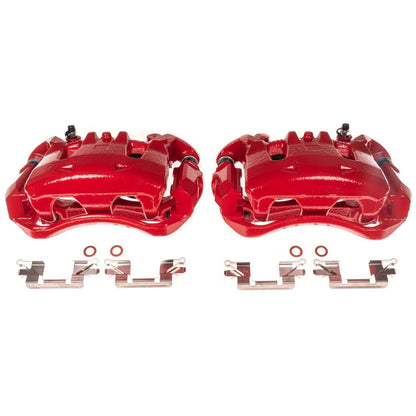 Power Stop 11-13 Nissan Leaf Front Red Calipers w/Brackets - Pair S6864