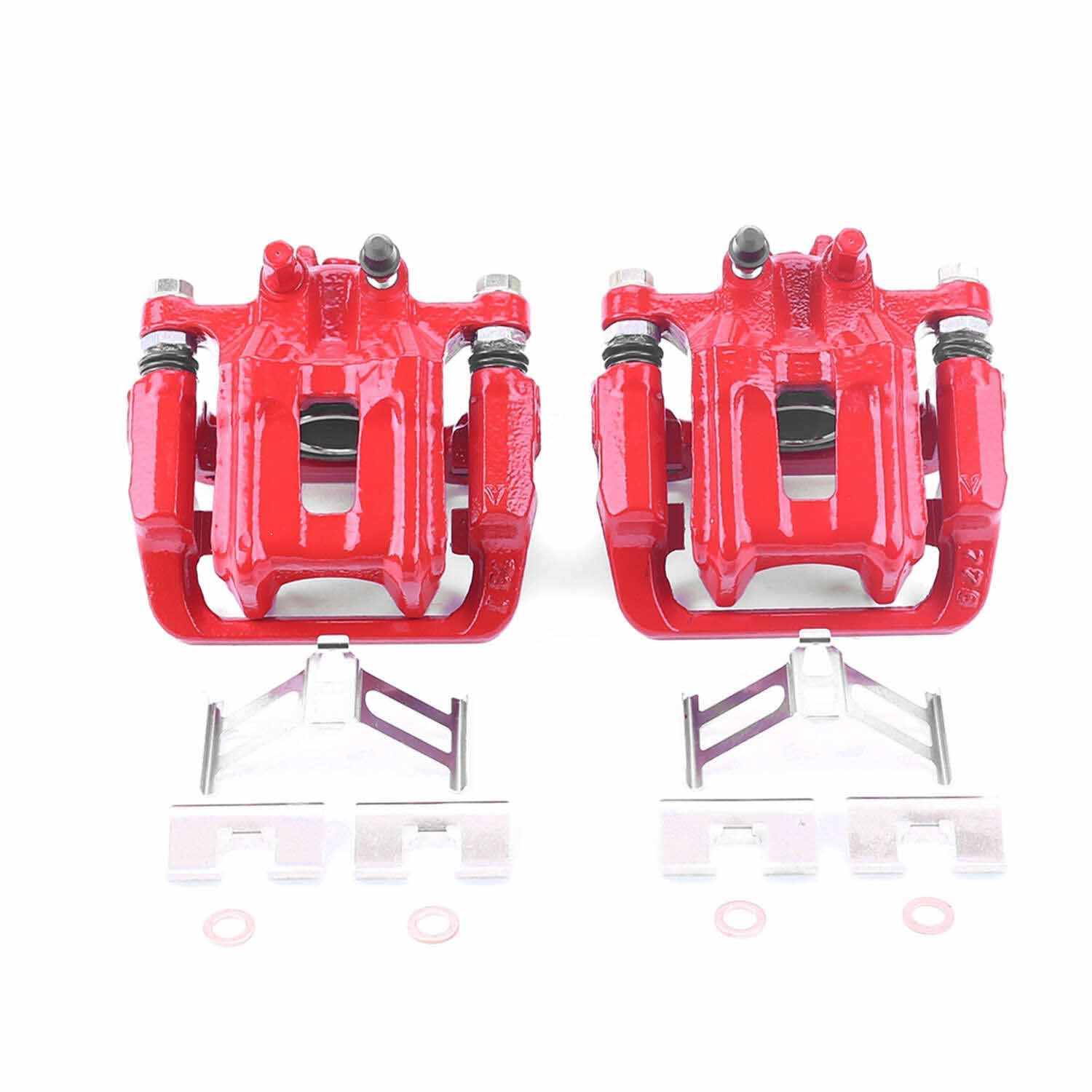 PowerStop Power Stop 10-18 Acura RDX Rear Red Calipers w/Brackets - Pair S6886