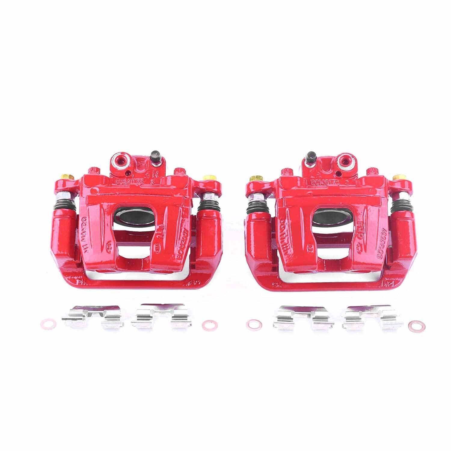 PowerStop Power Stop 17-18 Genesis G80 Rear Red Calipers w/Brackets - Pair S6956