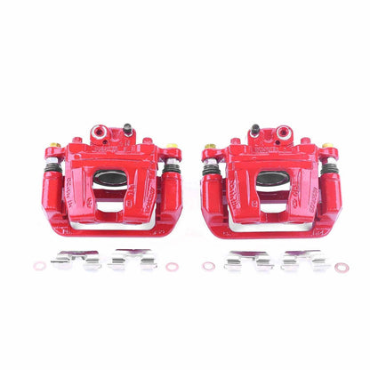 PowerStop Power Stop 17-18 Genesis G80 Rear Red Calipers w/Brackets - Pair S6956