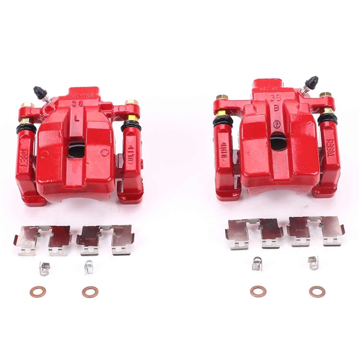 PowerStop Power Stop 13-18 Lexus ES300h Rear Red Calipers w/Brackets - Pair S6992