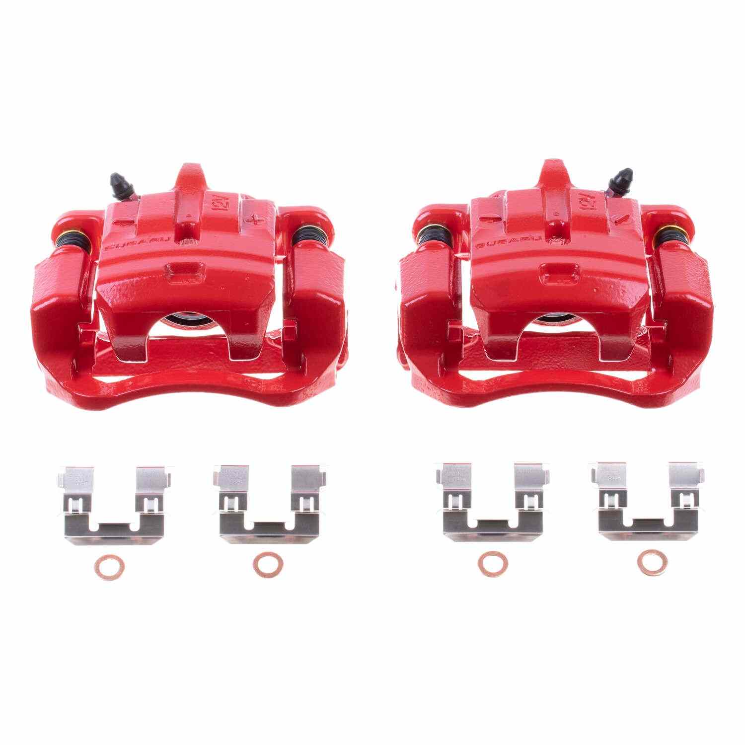 PowerStop Power Stop 13-16 Scion FR-S Rear Red Calipers w/Brackets - Pair S7092