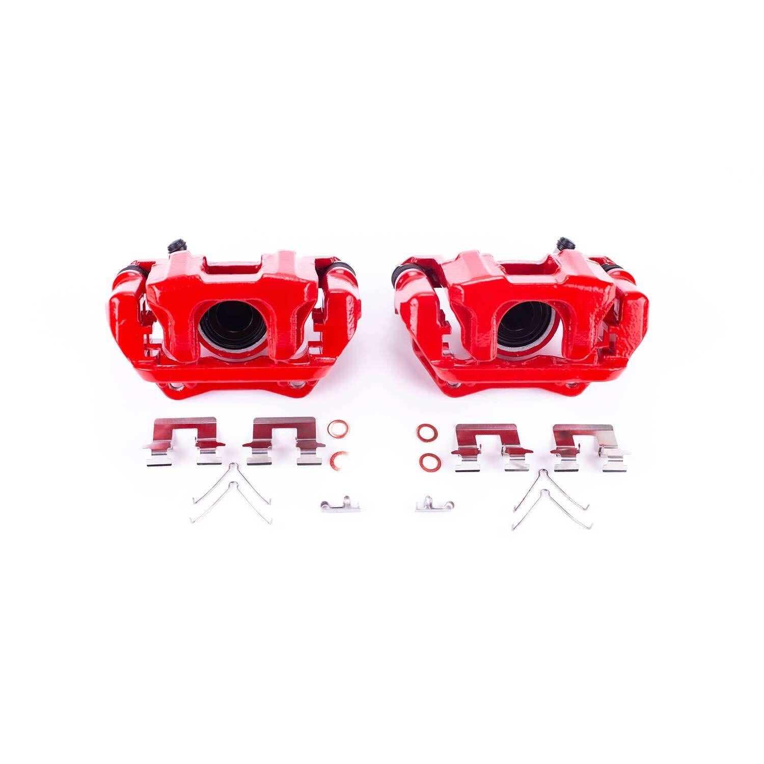 PowerStop Power Stop 14-16 Acura MDX Rear Red Calipers w/Brackets - Pair S7142
