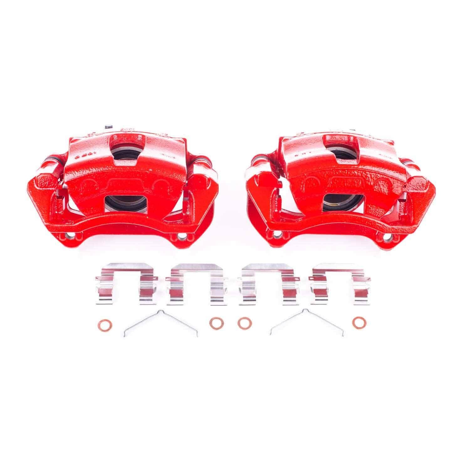 PowerStop Power Stop 15-18 Hyundai Sonata Front Red Calipers w/Brackets - Pair S7324