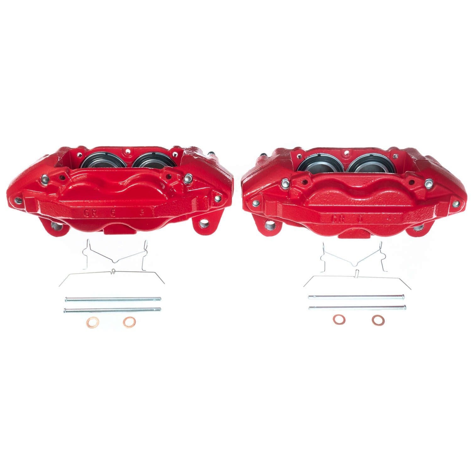Power Stop 16-21 Toyota Sequoia Front Red Calipers - Pair S7342