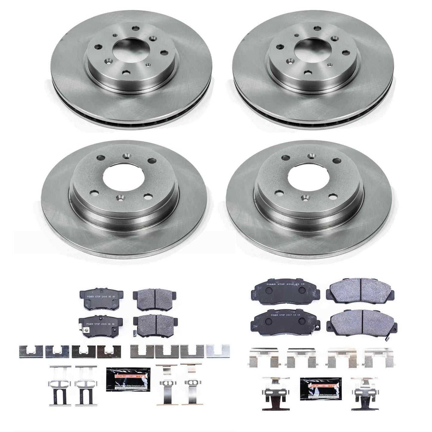 PowerStop Power Stop 93-96 Honda Prelude Front & Rear Track Day SPEC Brake Kit TDSK1038