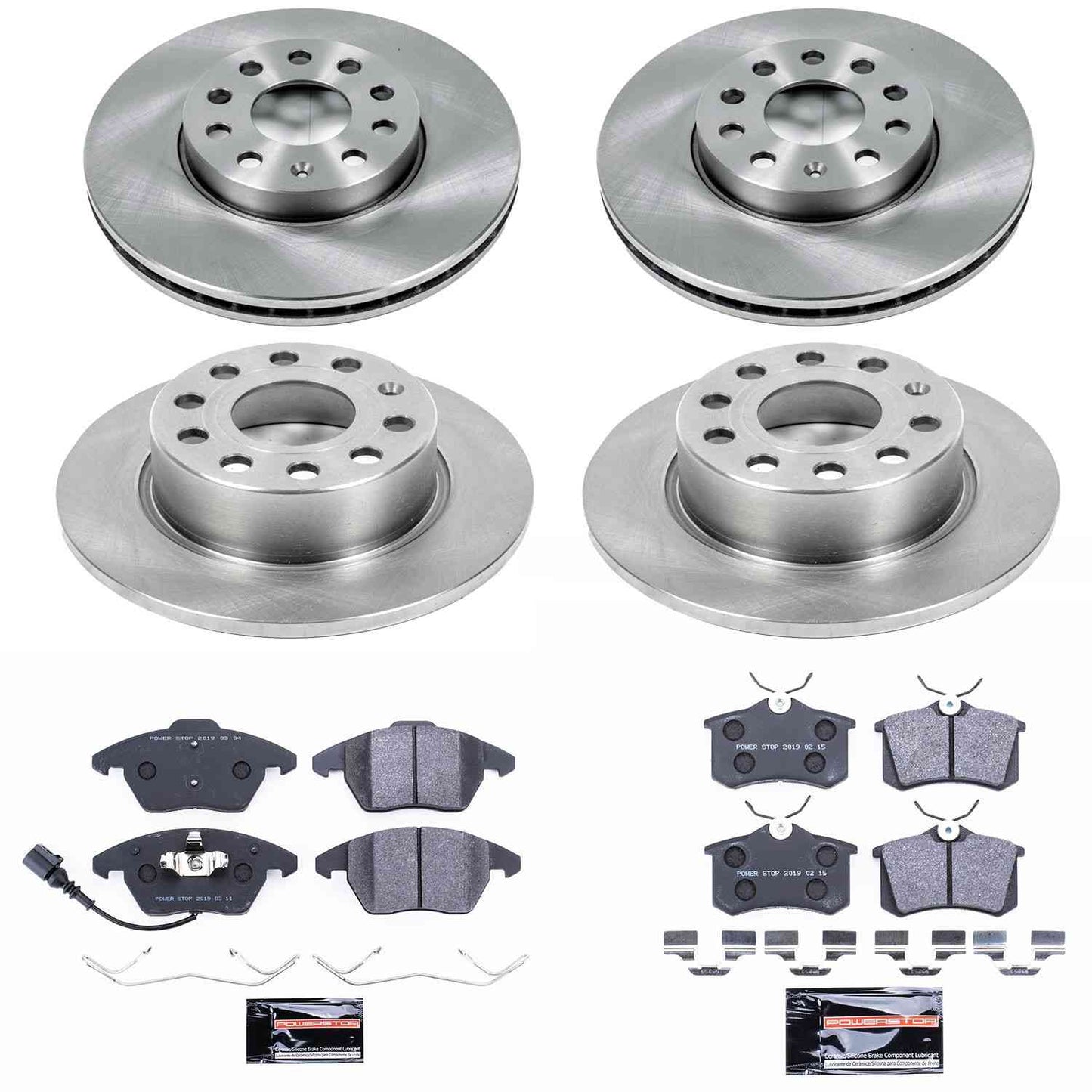 PowerStop Power Stop 10-12 Audi A3 Front & Rear Track Day SPEC Brake Kit TDSK5749