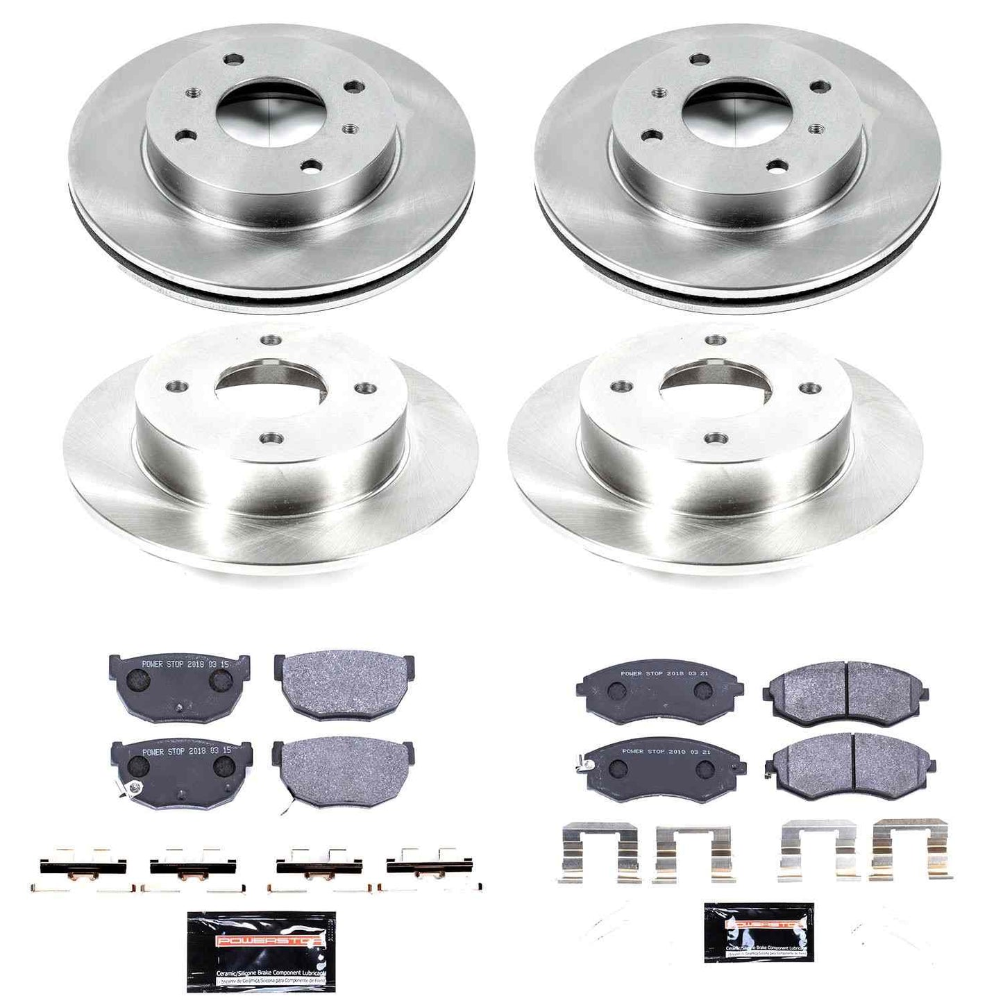 PowerStop Power Stop 89-94 Nissan 240SX Front & Rear Track Day SPEC Brake Kit TDSK657