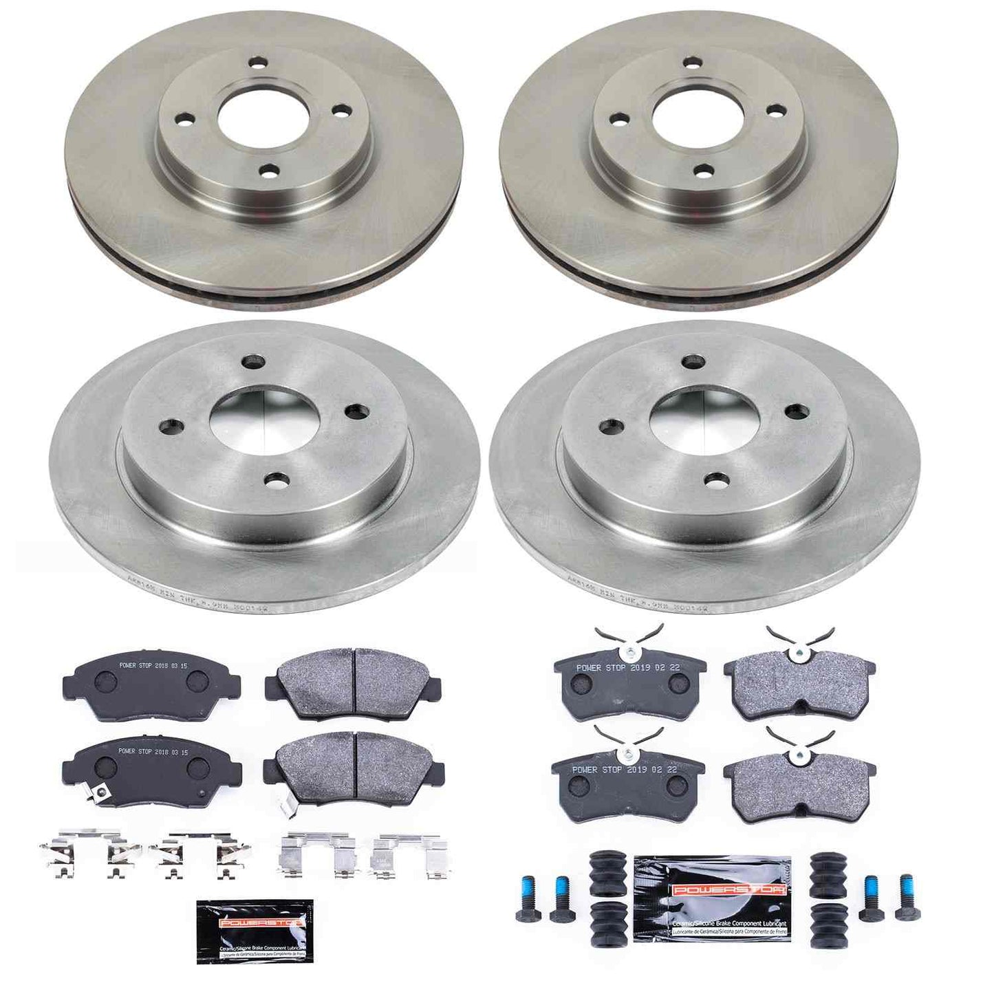 PowerStop Power Stop 14-19 Ford Fiesta Front & Rear Track Day SPEC Brake Kit TDSK7002