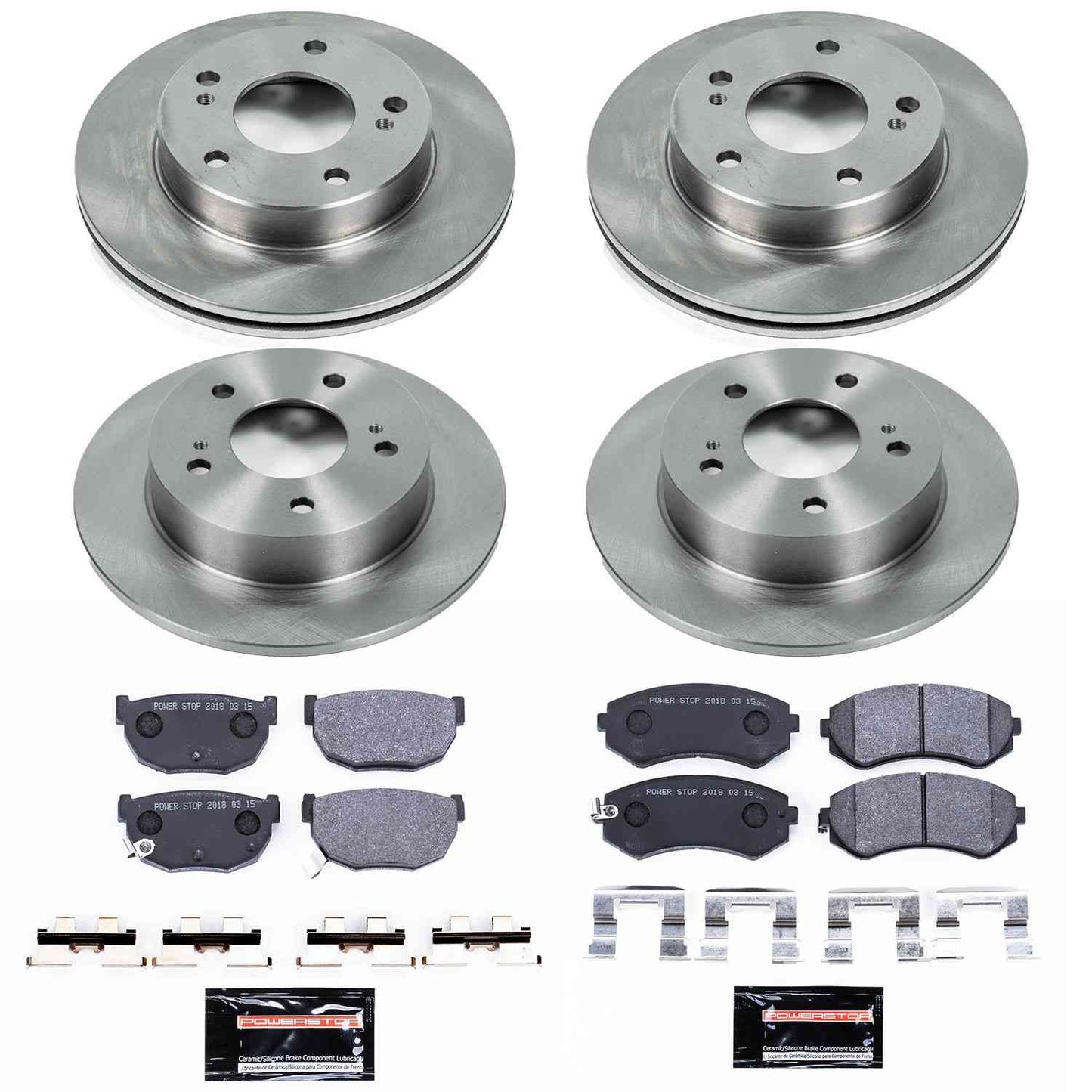 PowerStop Power Stop 94-96 Nissan 240SX Front & Rear Track Day SPEC Brake Kit TDSK755