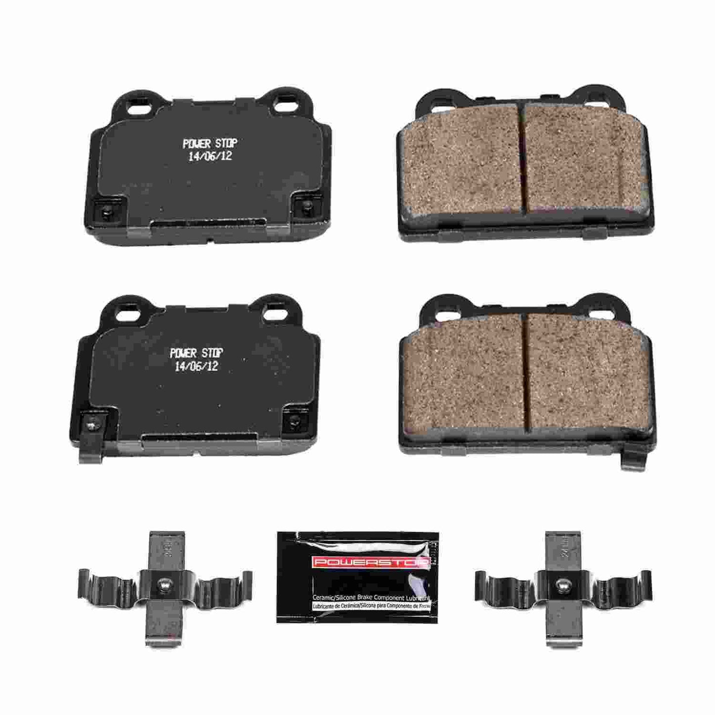 PowerStop Power Stop 08-15 Mitsubishi Lancer Rear Z23 Evolution Sport Brake Pads w/Hardware Z23-1368