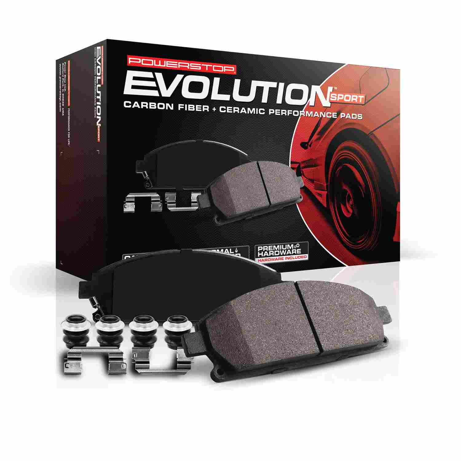 PowerStop Power Stop 17-20 Lincoln MKZ Front Z23 Evo Sport Brake Pad w/Hardware Z23-1818B