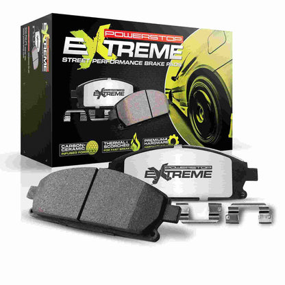 PowerStop Power Stop 13-14 Ford Mustang Front Z26 Extreme Street Brake Pads w/Hardware Z26-1365