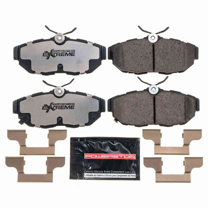 PowerStop Power Stop 11-14 Ford Mustang Rear Z26 Extreme Street Brake Pads w/Hardware Z26-1465