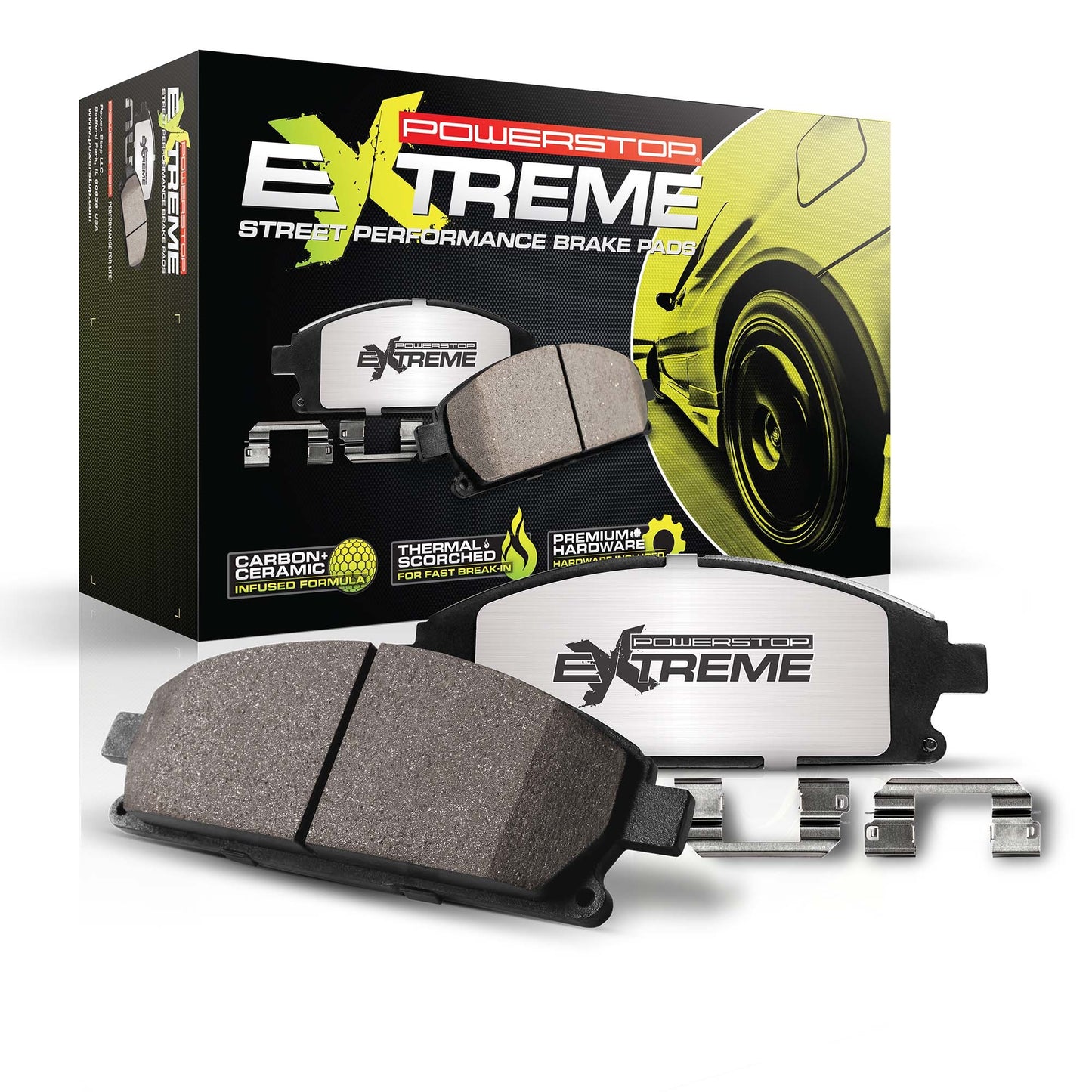 Power Stop 2020 Chevrolet Corvette Front Z26 Extreme Street Brake Pads w/Hardware Z26-8007
