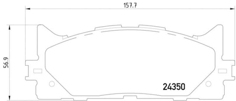 Hella Pagid Disc Brake Pad Set  top view frsport 355012401