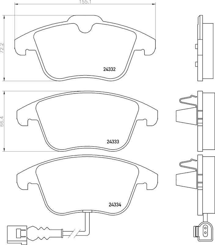Hella Pagid Disc Brake Pad Set 355014031