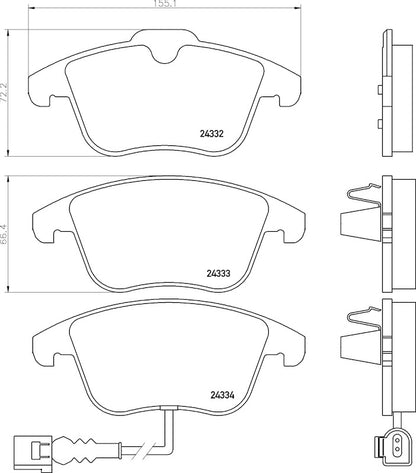 Hella Pagid Disc Brake Pad Set 355014031
