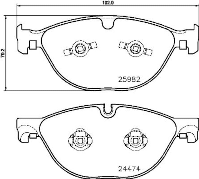 Hella Pagid Disc Brake Pad Set 355021381