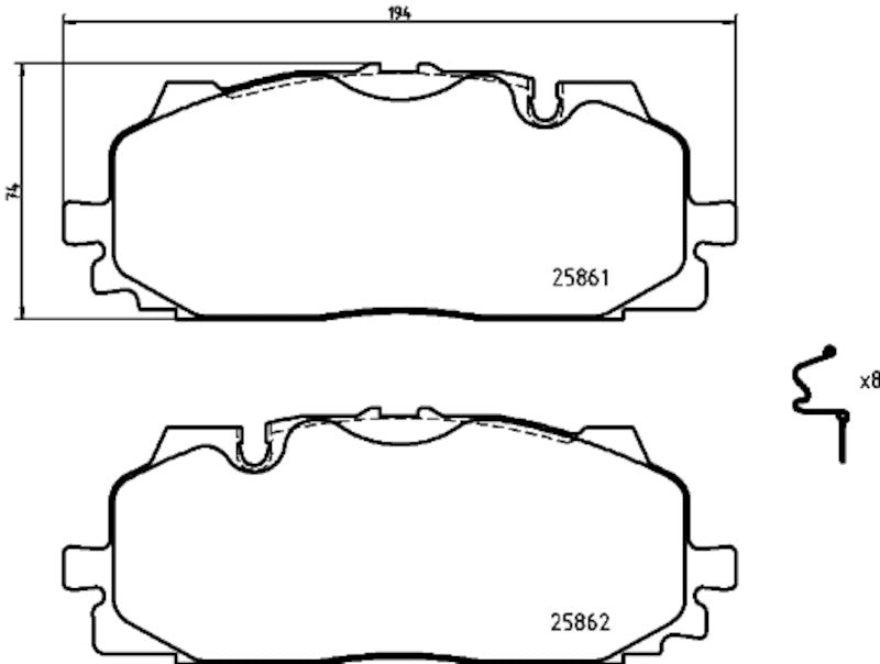 Hella Pagid Disc Brake Pad Set 355021641