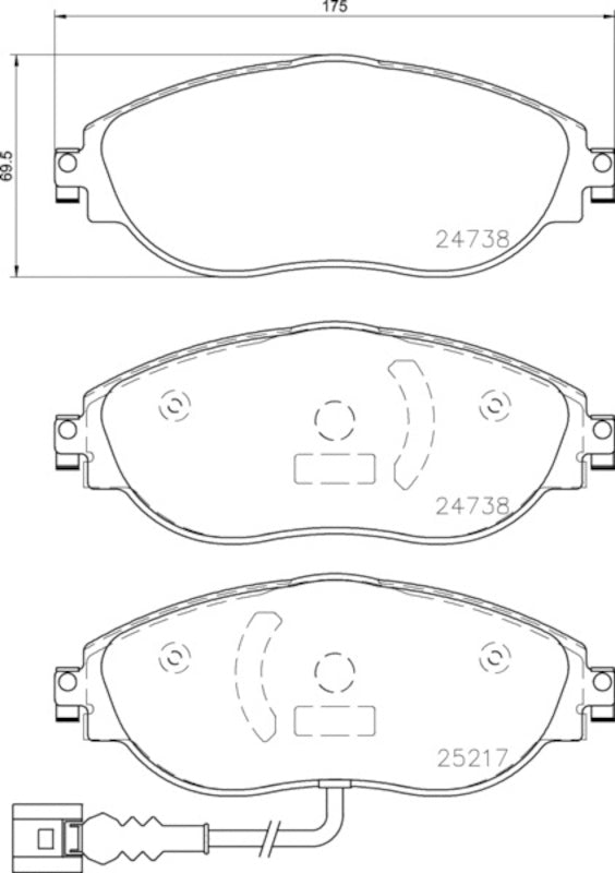 Hella Pagid Disc Brake Pad Set 355021971