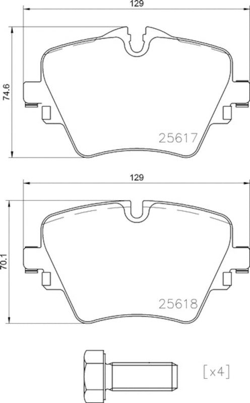 Hella Pagid Disc Brake Pad Set 355023131