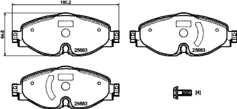 Hella Pagid Disc Brake Pad Set 355023171