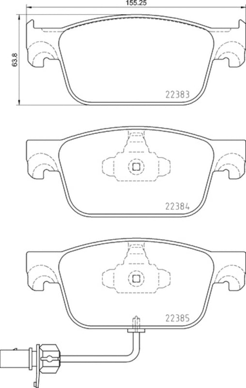 Hella Pagid Disc Brake Pad Set 355024951