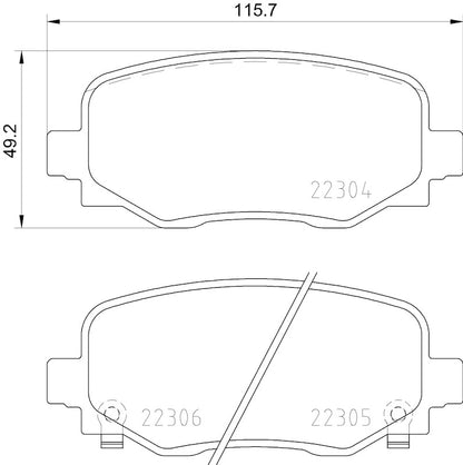 Hella Pagid Disc Brake Pad Set 355025481