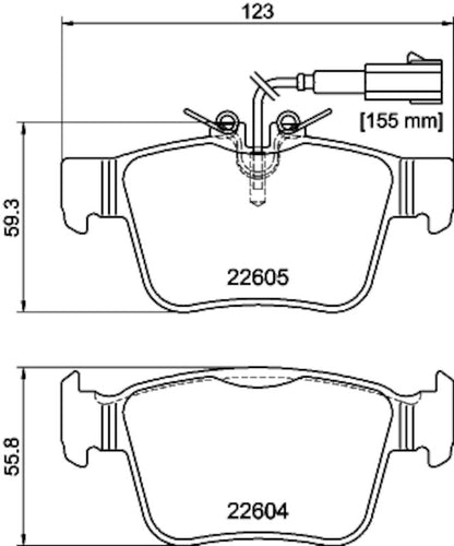 Hella Pagid Disc Brake Pad Set 355025881