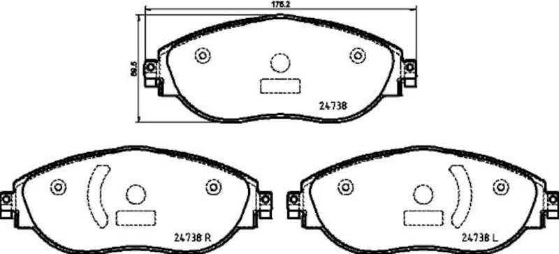 Hella Pagid Disc Brake Pad Set 355031751