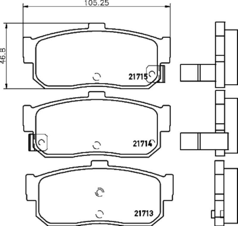 Hella Pagid Disc Brake Pad Set 355033251