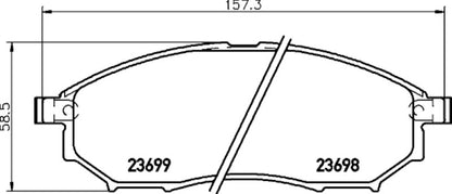 Hella Pagid Disc Brake Pad Set 355033301