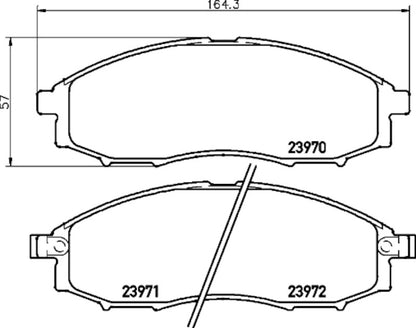 Hella Pagid Disc Brake Pad Set 355033381