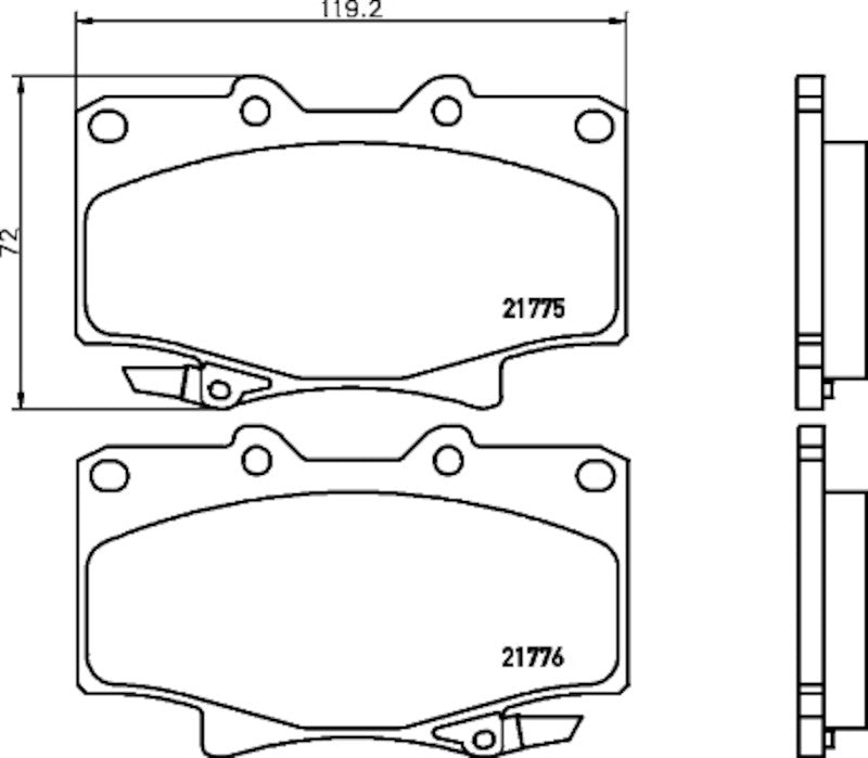 Hella Pagid Disc Brake Pad Set 355033761