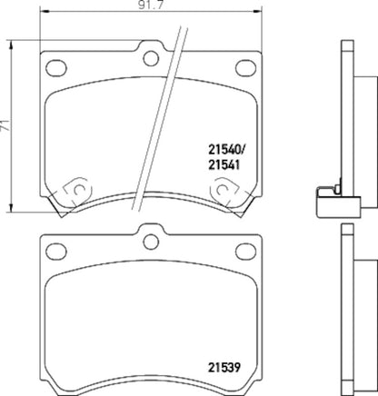 Hella Pagid Disc Brake Pad Set 355034571