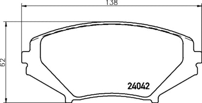 Hella Pagid Disc Brake Pad Set 355034741