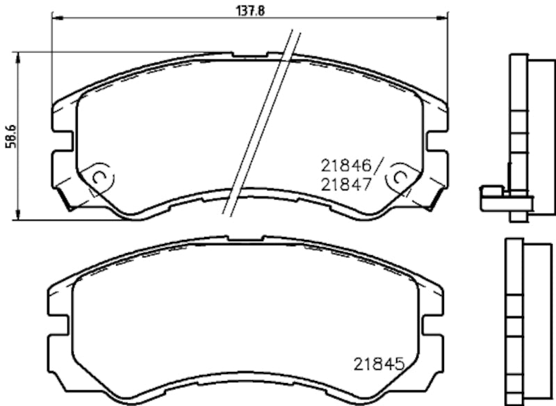 Hella Pagid Disc Brake Pad Set 355034921