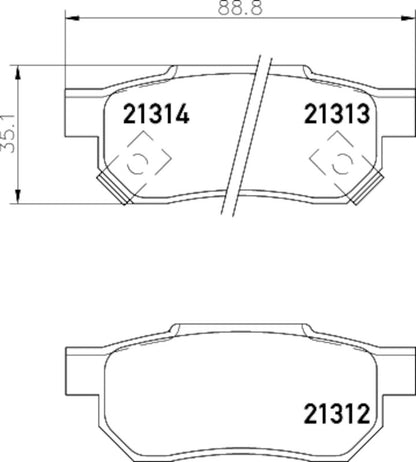 Hella Pagid Disc Brake Pad Set 355034991