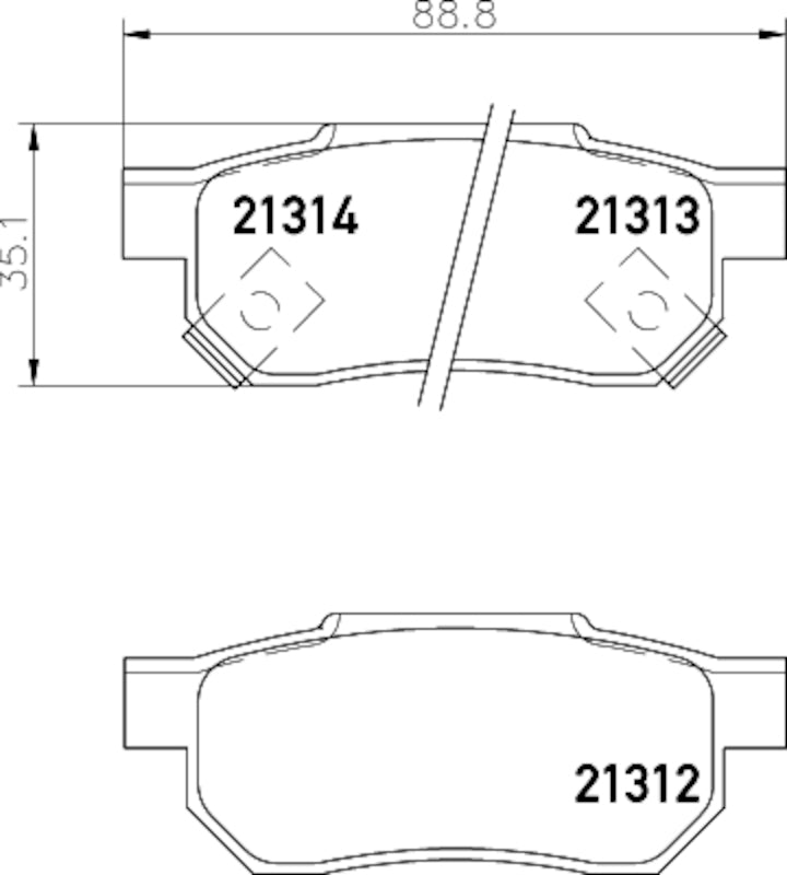 Hella Pagid Disc Brake Pad Set 355034991