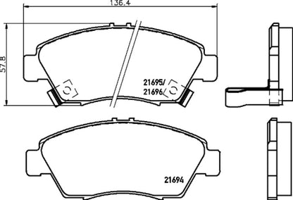Hella Pagid Disc Brake Pad Set 355035061