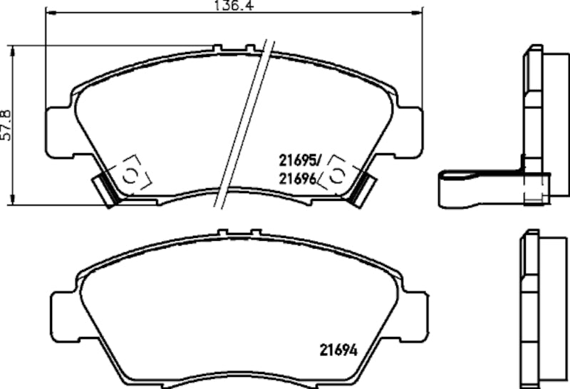 Hella Pagid Disc Brake Pad Set 355035061