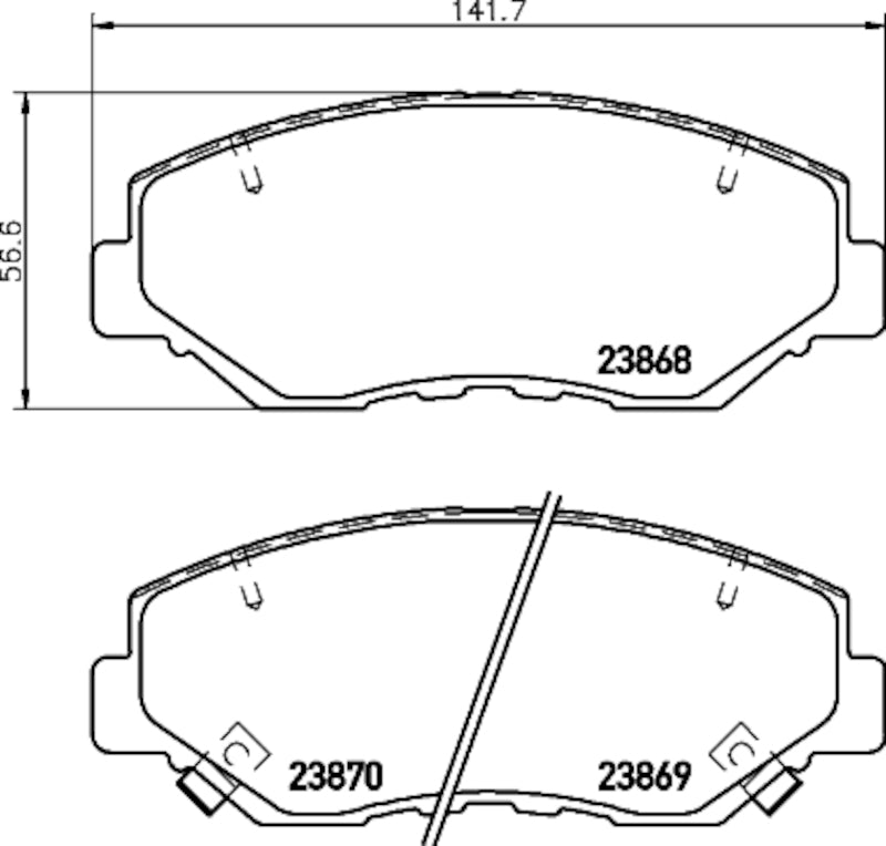 Hella Pagid Disc Brake Pad Set 355035141