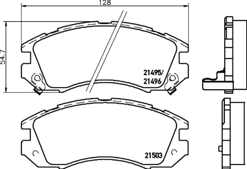 Hella Pagid Disc Brake Pad Set 355035451