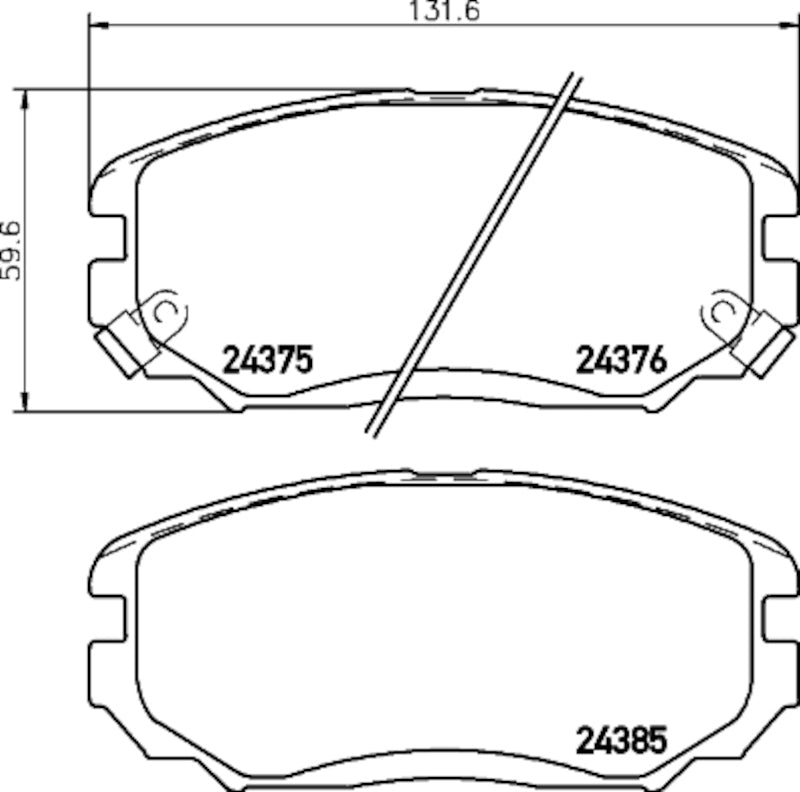 Hella Pagid Disc Brake Pad Set 355036291